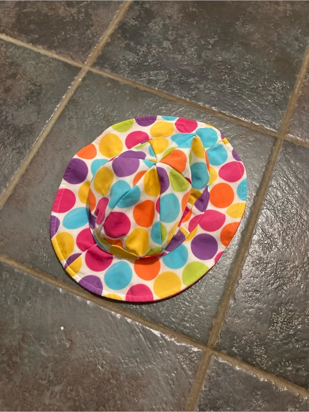Vintage Koala Kids Colorful Polka Dot Bucket Hat - Multi Girls Size 18/24 Months